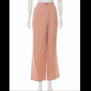 Reformation Hight Waisted Wide Leg Linen Trousers